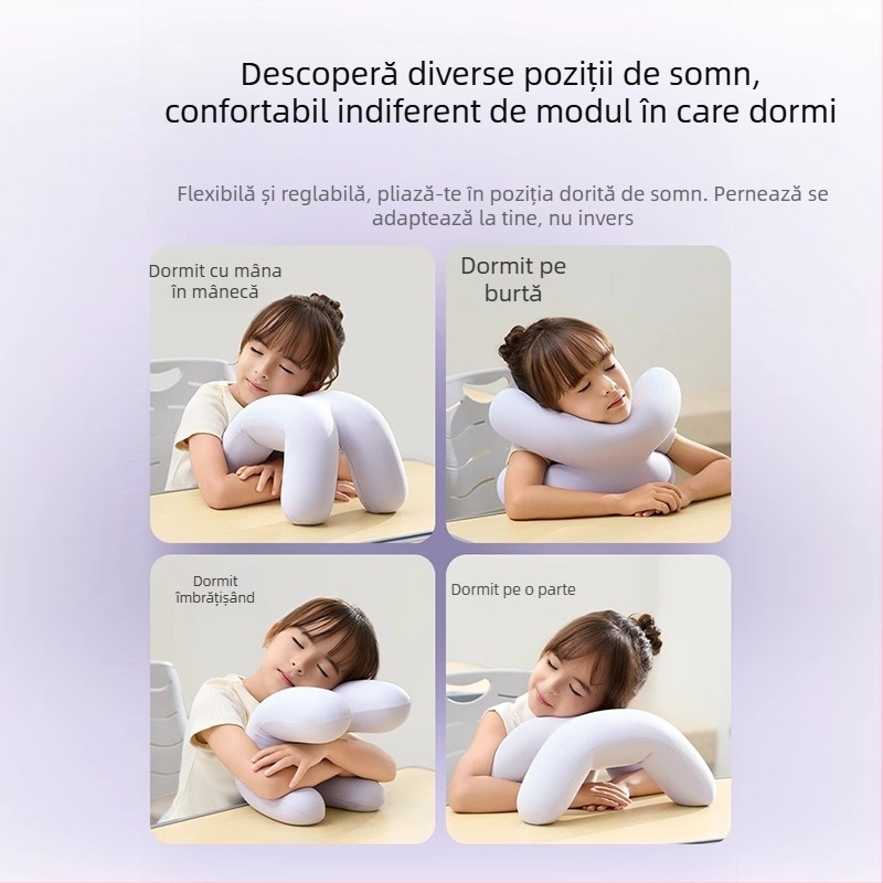 EVERYTHINK Pernă de odihnă pentru elevi și copii — Pernă portabilă pentru clasă, pentru somn pe o parte
