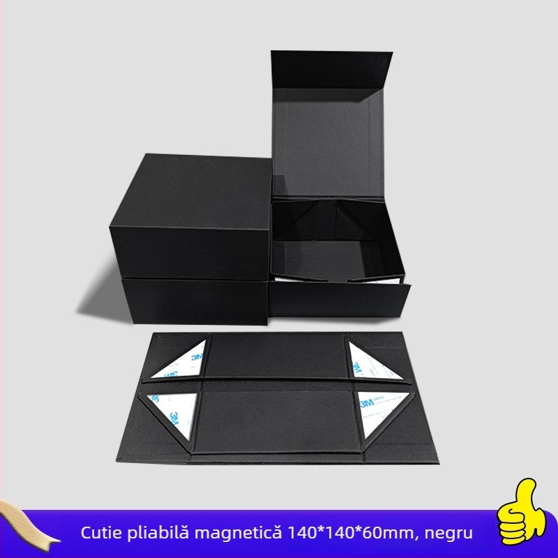 Cutie cadou cu deschidere dublă, pliabilă dintr-un singur panou, personalizată din carton special de hârtie
