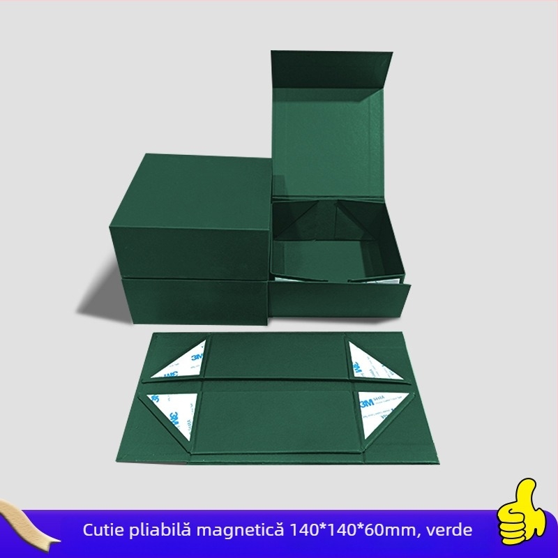 Cutie cadou cu deschidere dublă, pliabilă dintr-un singur panou, personalizată din carton special de hârtie