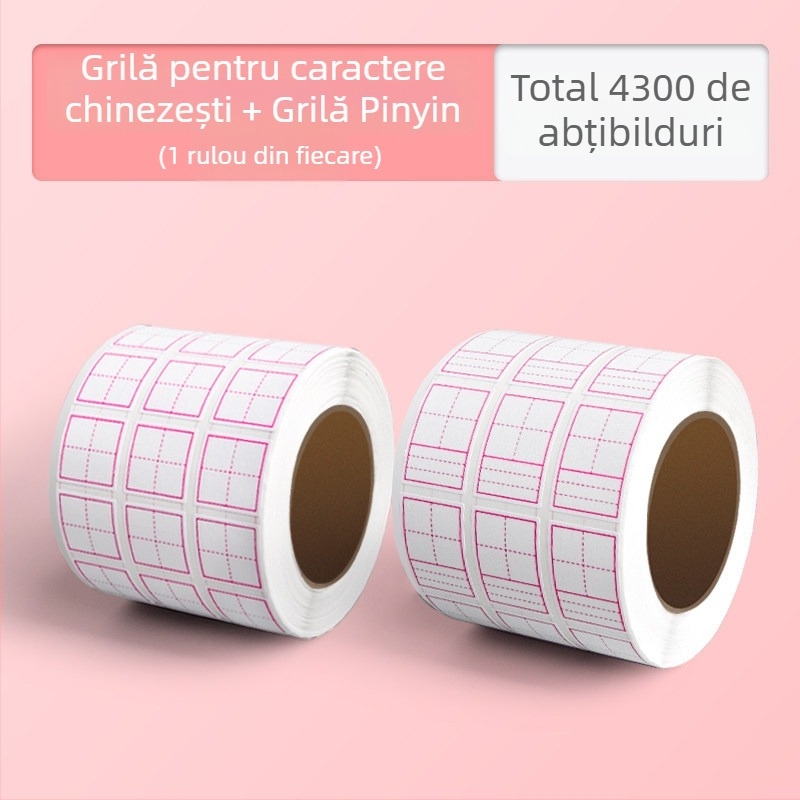 Etichete de corectură pentru elevi de școală primară, etichete fără urme de corecție, multifuncționale pentru grile de caractere chinezești, pinyin și engleză