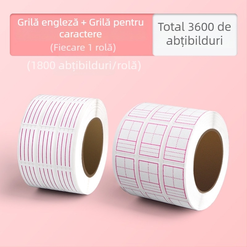 Etichete de corectură pentru elevi de școală primară, etichete fără urme de corecție, multifuncționale pentru grile de caractere chinezești, pinyin și engleză