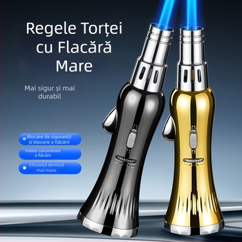 Torță portabilă cu flacără înaltă, rezistentă la vânt, pentru grătar în aer liber