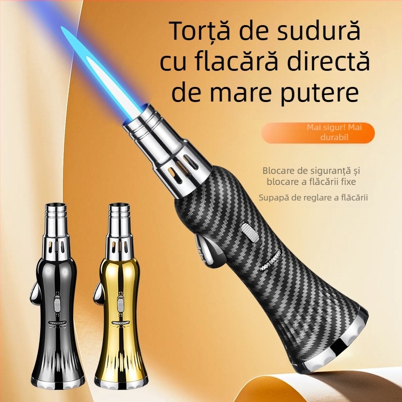 Torță portabilă cu flacără înaltă, rezistentă la vânt, pentru grătar în aer liber