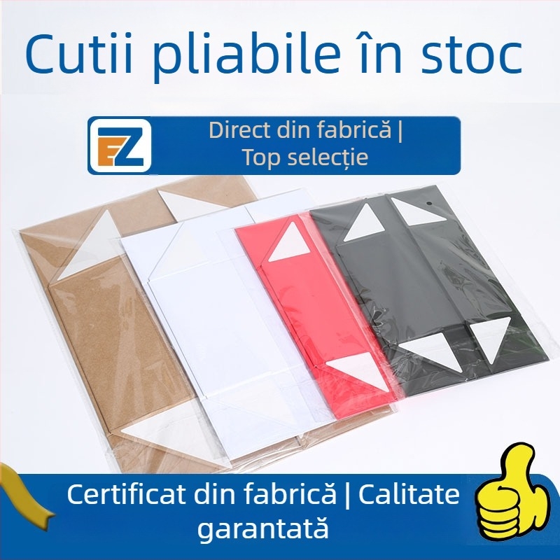 Cutie cadou pliabilă din carton rigid, mare, economisește spațiu, capac rabatabil, personalizabil