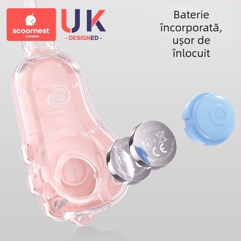 Lingură de urechi pentru bebeluși cu lumină, instrument de îndepărtare vizibilă a cerumenului cu vârf moale pentru copii