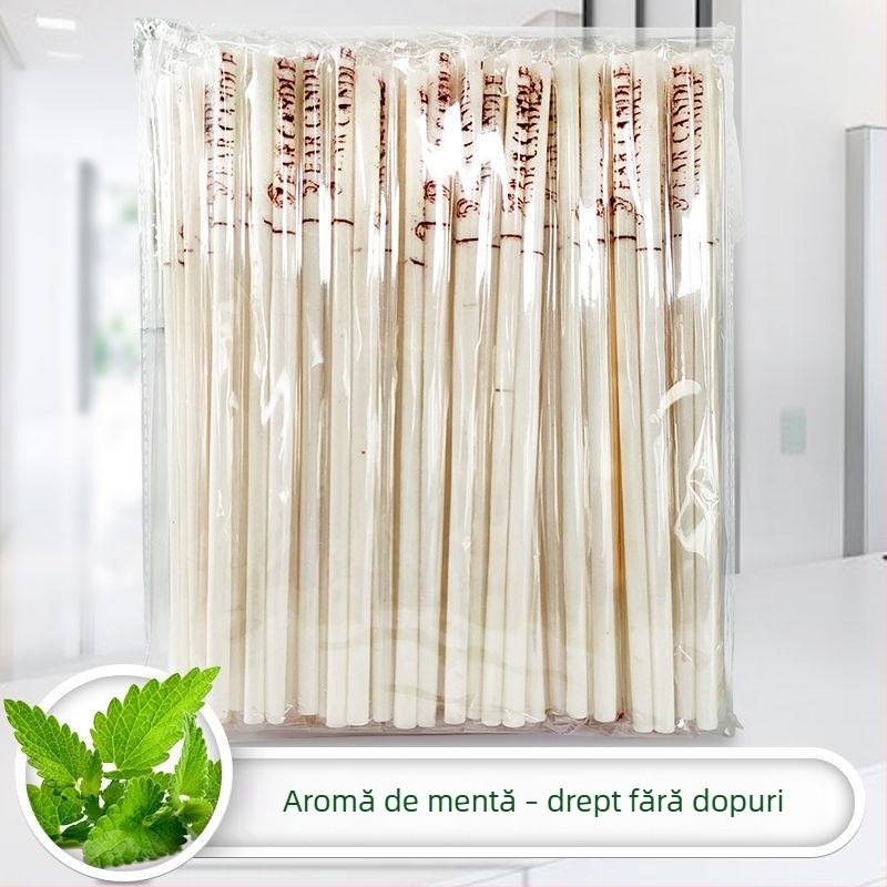 Lumânare aromaterapică pentru urechi – terapie profesională a urechii, ceară groasă, fitil drept, set de 100