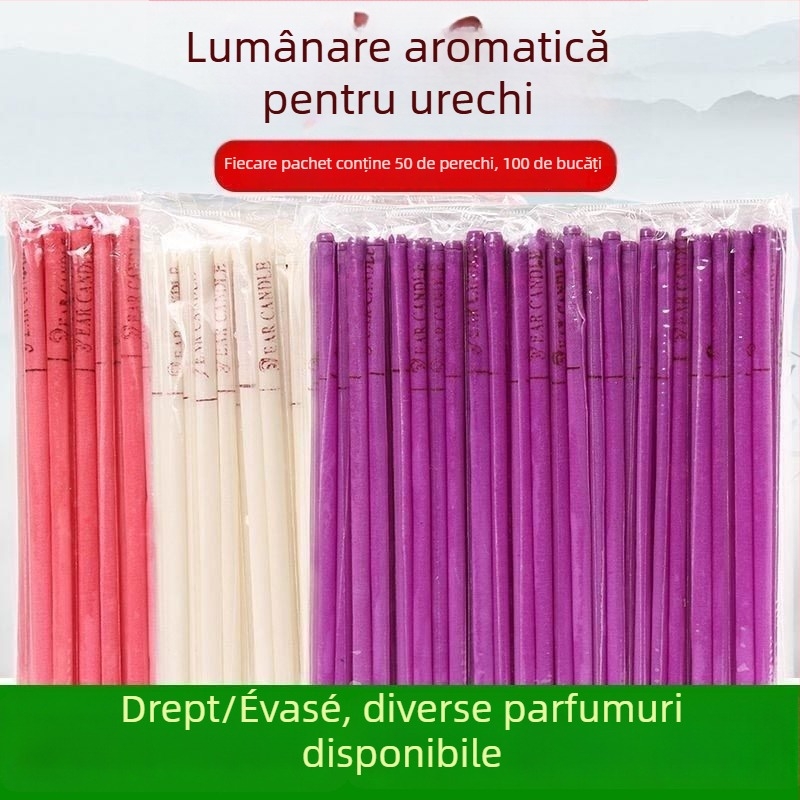 Lumânări de urechi pentru aromaterapie, 100 buc., bețe pentru ceară de urechi neabsorbante, pentru uz casnic și în salon