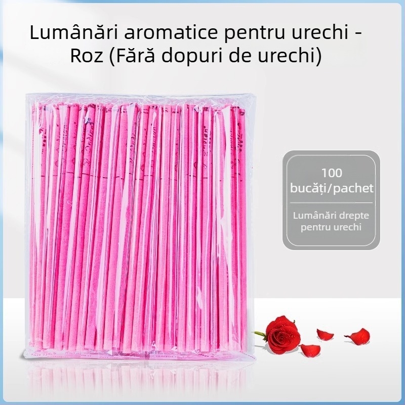 Lumânări de urechi pentru aromaterapie, 100 buc., bețe pentru ceară de urechi neabsorbante, pentru uz casnic și în salon