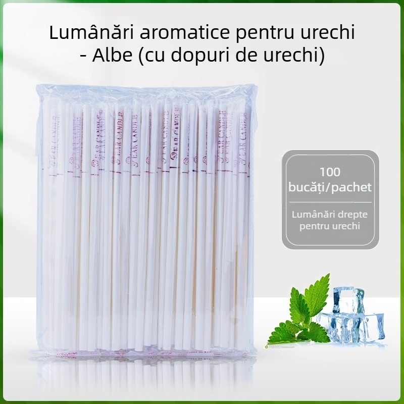 Lumânări de urechi pentru aromaterapie, 100 buc., bețe pentru ceară de urechi neabsorbante, pentru uz casnic și în salon