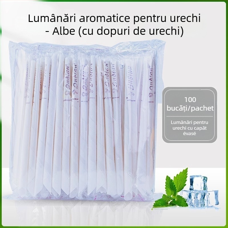 Lumânări de urechi pentru aromaterapie, 100 buc., bețe pentru ceară de urechi neabsorbante, pentru uz casnic și în salon
