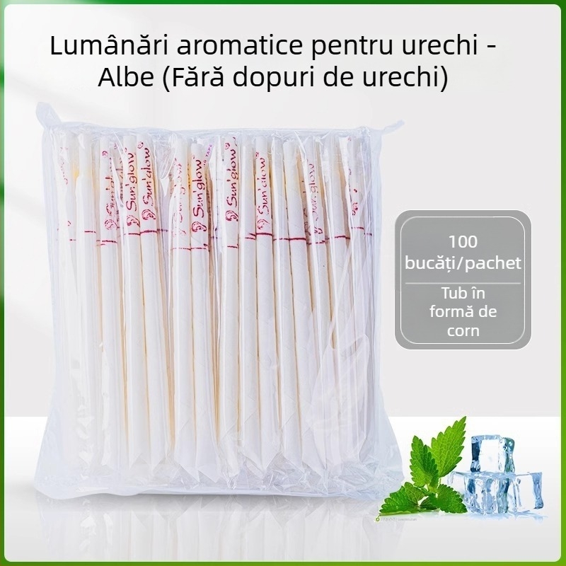 Lumânări de urechi pentru aromaterapie, 100 buc., bețe pentru ceară de urechi neabsorbante, pentru uz casnic și în salon