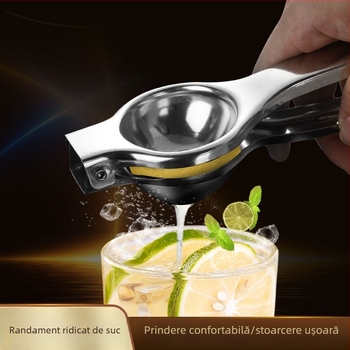 Stoarcător de lămâie din oțel inoxidabil, design îngroșat, pentru uz casnic, presă manuală de citrice, cu posibilitatea imprimării logo-ului