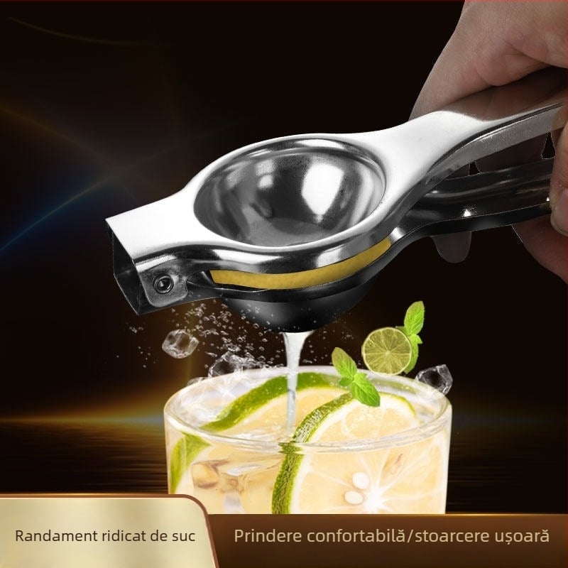 Stoarcător de lămâie din oțel inoxidabil, design îngroșat, pentru uz casnic, presă manuală de citrice, cu posibilitatea imprimării logo-ului