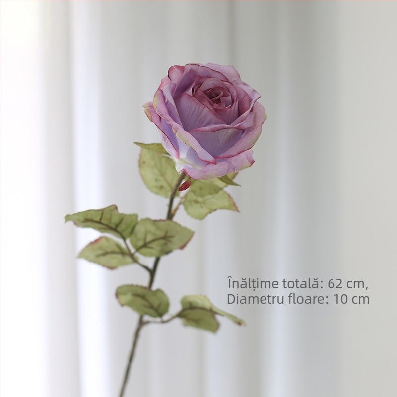 Buchet de trandafiri artificiali pentru decor interior — sufragerie, masă de dining și hol