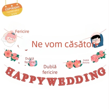 Decorațiuni pentru camera de nuntă: accesorii foto, ghirlandă și fundal cu simbolul Dublă Fericire