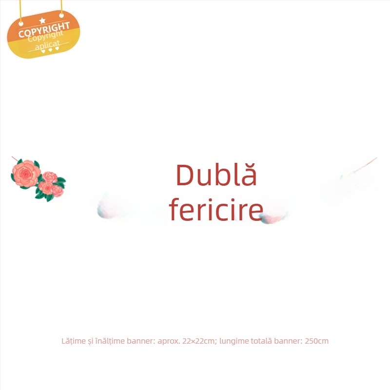 Decorațiuni pentru camera de nuntă: accesorii foto, ghirlandă și fundal cu simbolul Dublă Fericire