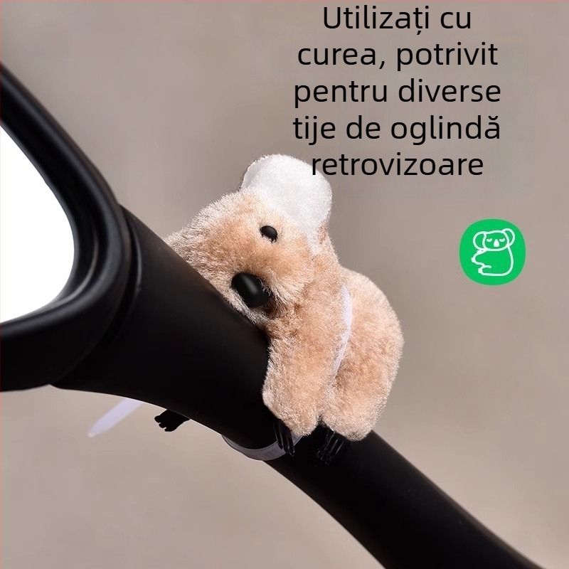 Koala din pluș pentru oglinda motocicletei – decor drăguț