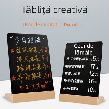 Tablă de semnalizare verticală pentru meniuri scrise de mână și prețuri — mică tablă pentru restaurante, baruri și piețe de noapte