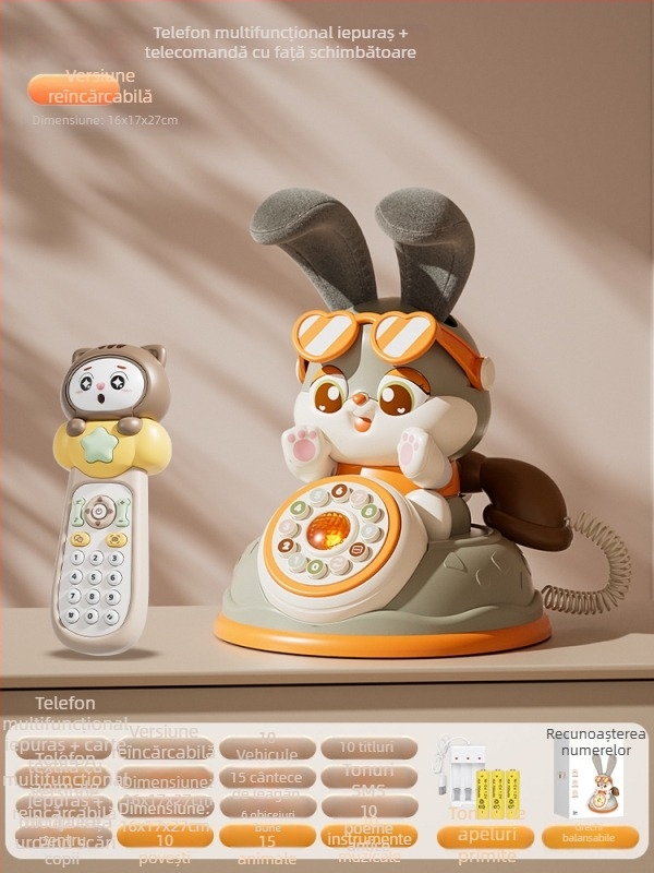 2026 Model nou jucărie telefon simulare pentru copii, telefon educațional muzical pentru sugari și copii mici