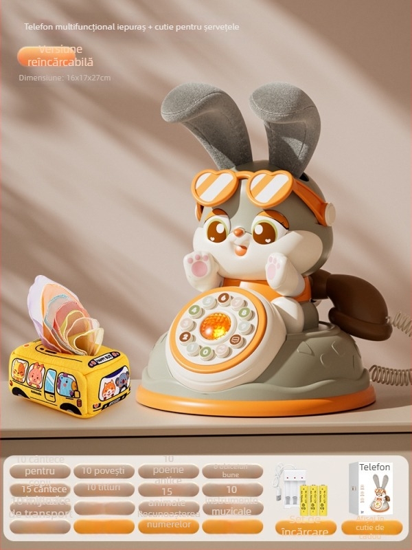 2026 Model nou jucărie telefon simulare pentru copii, telefon educațional muzical pentru sugari și copii mici