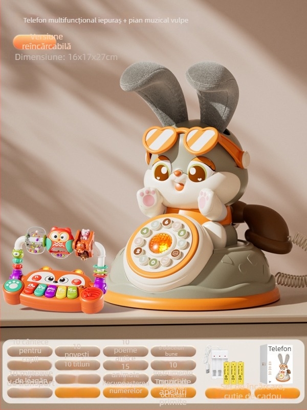 2026 Model nou jucărie telefon simulare pentru copii, telefon educațional muzical pentru sugari și copii mici