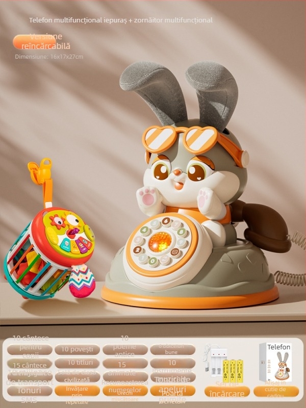 2026 Model nou jucărie telefon simulare pentru copii, telefon educațional muzical pentru sugari și copii mici
