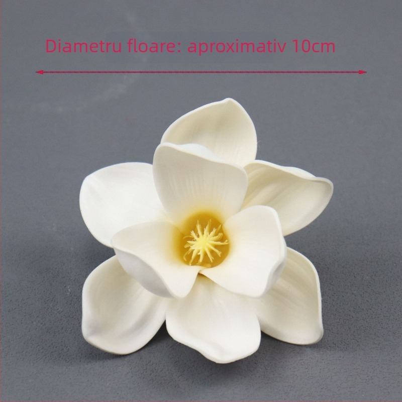 Floare de magnolie artificială pentru accesoriu de păr, decor de nuntă de primăvară
