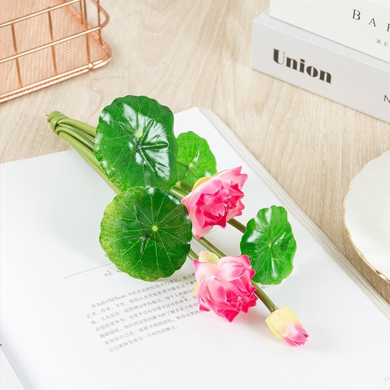 Buchet de flori din mătase artificială, cu textură plăcută la atingere, pentru decor în casă și hotel, ornament pentru acvariu, templu budist și decor exterior pentru fotografii