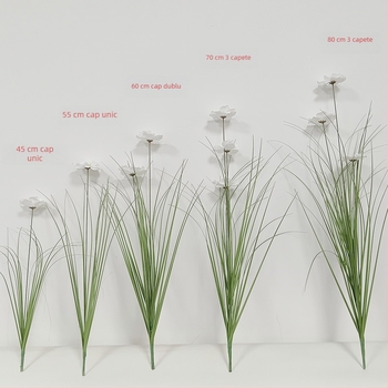 Buchet artificial cu flori de cireș și iarbă decorativă pentru nunți