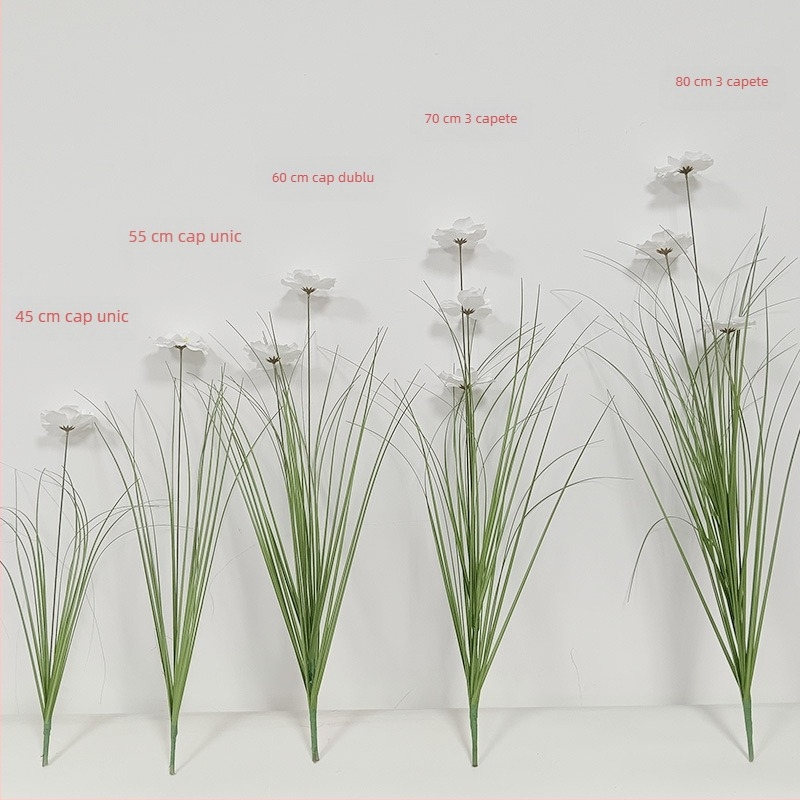 Buchet artificial cu flori de cireș și iarbă decorativă pentru nunți