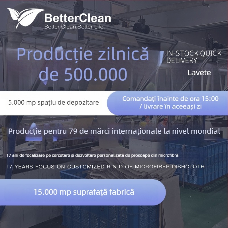 Laveta pentru vase, dublu strat, din fibră de lemn, model desen animat, ușor de curățat, nu lasă scame