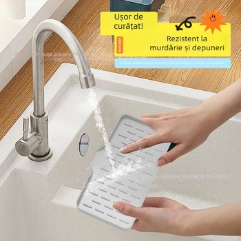 Drenaj din silicon cu bază pentru cutia de săpun – covoraș de uscare pentru bucătărie și baie