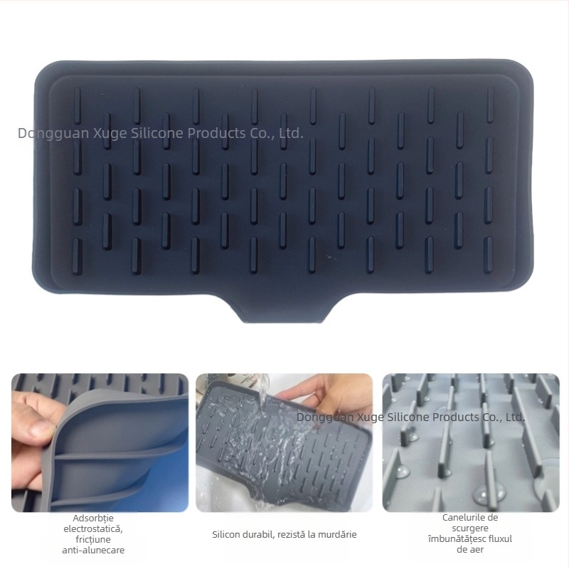 Drenaj din silicon cu bază pentru cutia de săpun – covoraș de uscare pentru bucătărie și baie