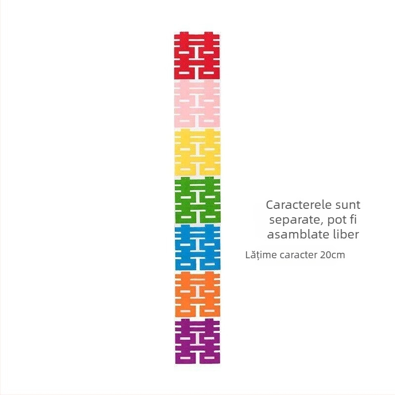 Shangmite 2024 Set decor porți pentru nuntă cu simbolul Fericirii Duble