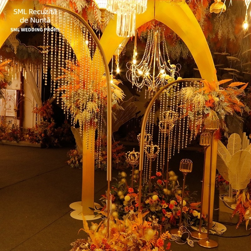 Lampă de arc în stil francez pentru nunți și festivaluri, decor de lux vintage pentru spațiu, lampă arc metalică