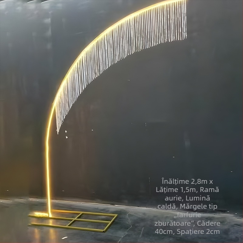 Lampă de arc în stil francez pentru nunți și festivaluri, decor de lux vintage pentru spațiu, lampă arc metalică
