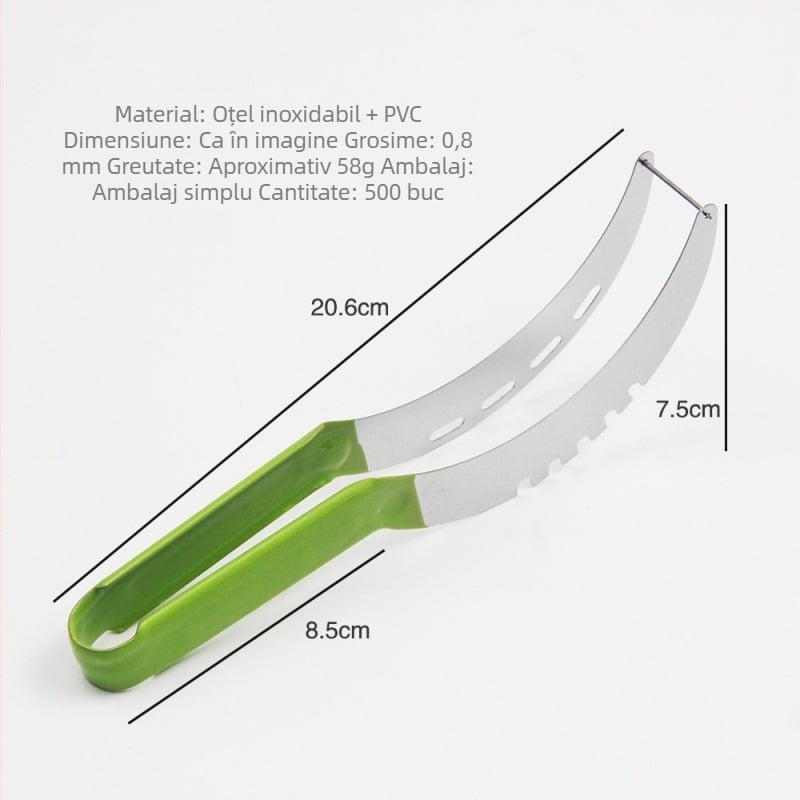 Cuțit din oțel inoxidabil pentru pepene și tăietor de fructe multifuncțional pentru uz casnic