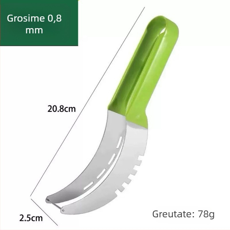 Instrument din oțel inoxidabil, multifuncțional pentru fructe – tăietor watermelon cuburi și dicer pentru fructe, pentru Hami melon și dragon fruit