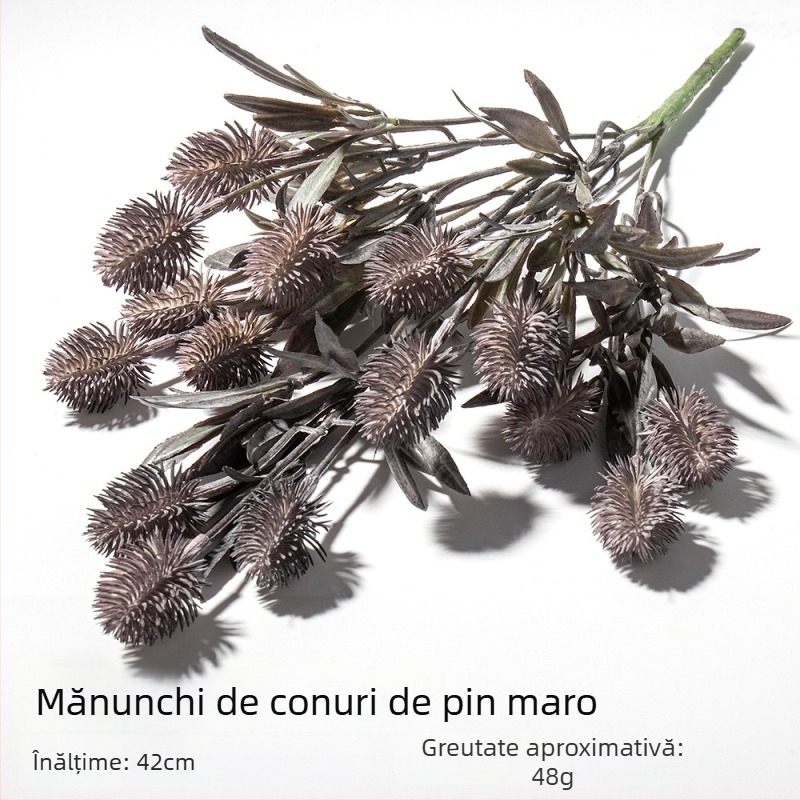 Buchet artificial de conuri de pin pentru decor în casă, recuzită pentru fotografii și decor de nuntă