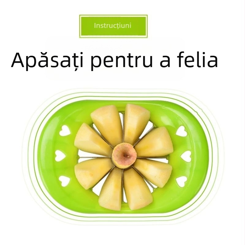 Instrument pentru tăiere pepene – divizor, tăietor în bucăți, scoator de pulpă, curățător de fructe, oțel inoxidabil