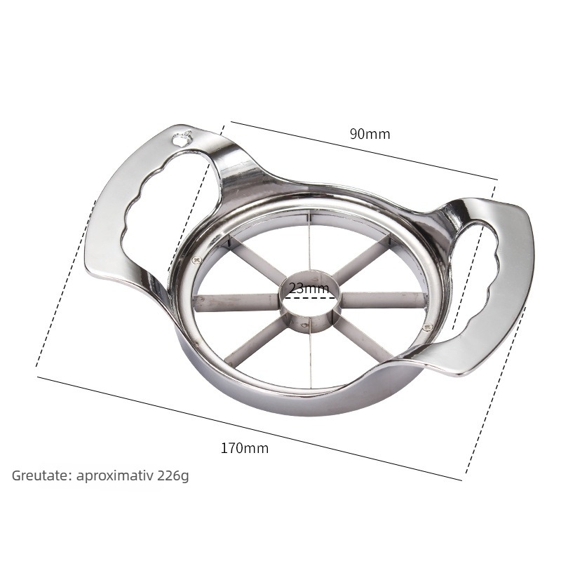 Tăietor de mere din oțel inoxidabil 304, divizor pentru fructe, gadget de bucătărie