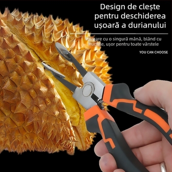 Clește Durian, Deschizător Durian, Unealtă de Decojit Durian și Mănuși
