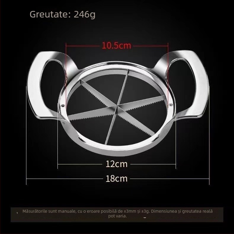 Decojitor pentru mere din aliaj de zinc, cu tăietor de felii și scoaterea sâmburilor