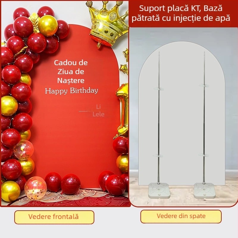 Arc de baloane cu bază KT, bază pătrată umplută cu apă pentru deschideri și evenimente