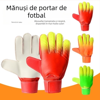 Mănuși de portar în degrade, cu protecție a degetelor, latex îngroșat, rezistente la uzură, pentru antrenament în fotbal, din PU piele
