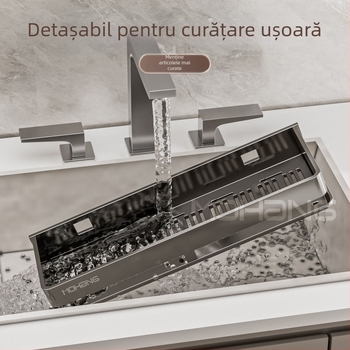 Raft de depozitare pentru baie montat pe perete, fără găuri