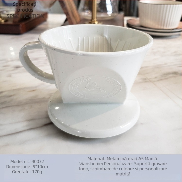 Filtru de cafea, stil american simplu, pentru cafenele, filtru cu formă de ventilator 101, din rășină melaminică