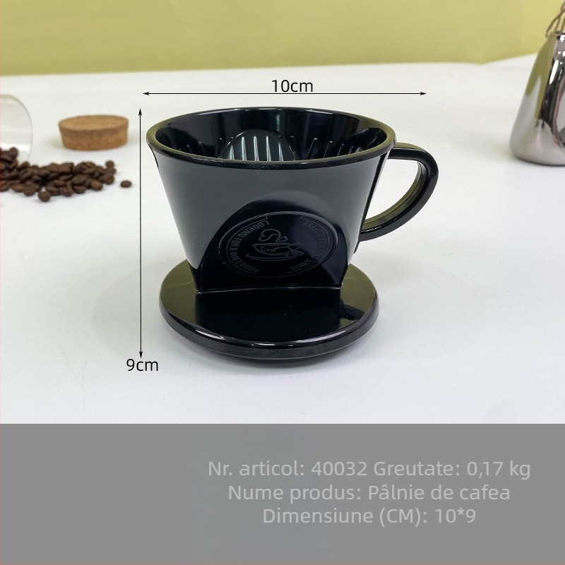 Filtru de cafea, stil american simplu, pentru cafenele, filtru cu formă de ventilator 101, din rășină melaminică