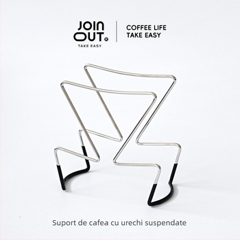 Suport pentru cafea pour-over din oțel inoxidabil 304, cu suport pentru filtre — portabil, pentru exterior