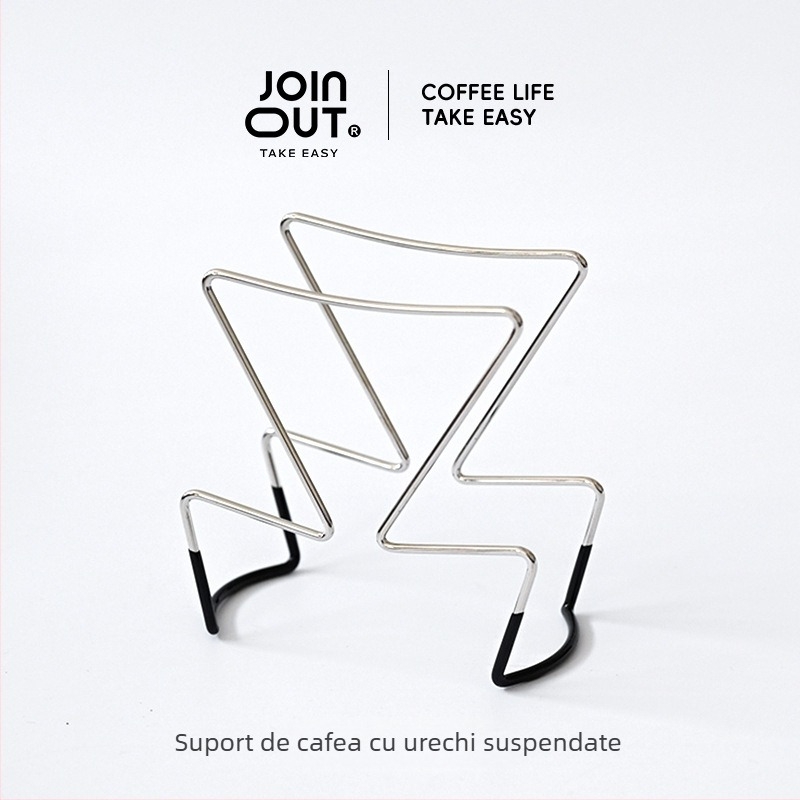 Suport pentru cafea pour-over din oțel inoxidabil 304, cu suport pentru filtre — portabil, pentru exterior